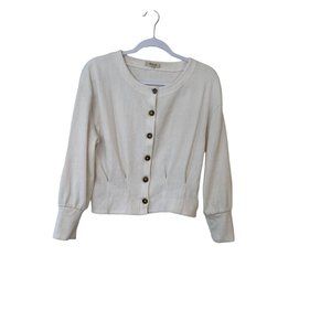 Madewell Cream Button-Up Cardigan